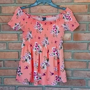 Rue21 off shoulder peach top xl